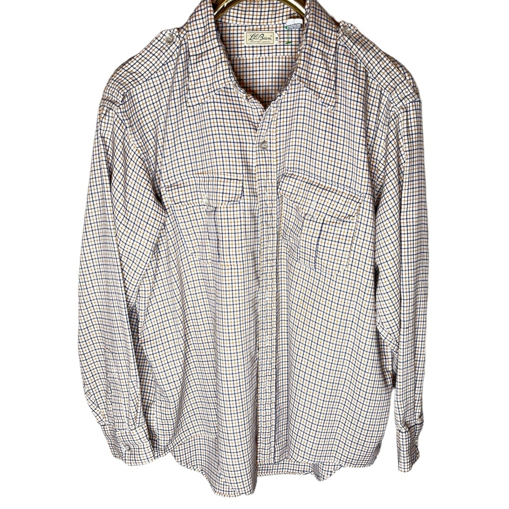Vintage LL Bean Plaid Flannel Shirt Size 18 Long Sleeve